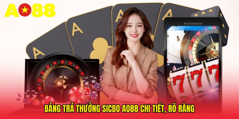 Bảng trả thưởng Sicbo AO88 chi tiết, rõ ràng